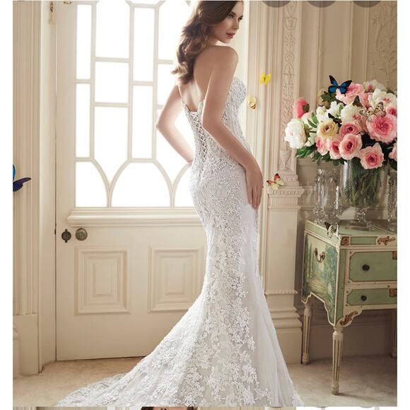 Sophia Toli Maeve Beaded Lace Tulle Detachable Skirt Sz 6 Wedding Gown Sz 6 NEW! - Picture 4 of 8